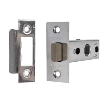 Защeлка межкомнатная пластиковый язычок, никелированная 