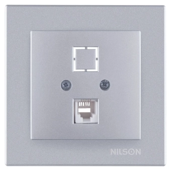Розтка  RJ11 телефонная  Silver ALEGRA NILSON
