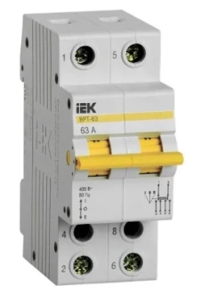 Перекидной рубильник IEK BPT-63 2P 63 A 400 В