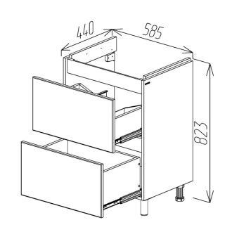 Шкаф напольный Trend белый матовый под умывальник Como/Moduo 600