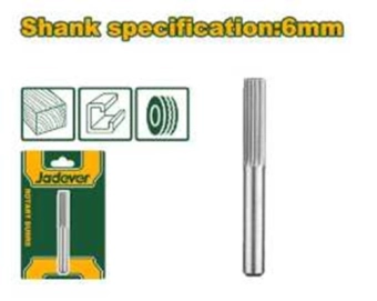 Борфреза (шарожка) ротационная Ø6мм; для дерева, пластика, алюминия; цилиндрическая тонкая; Jadever