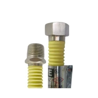 Шланг газовый НВ 1/2' . в желтой оболочке. 90см. Fayn Trade