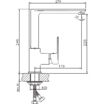 Смеситель кухонный HAIBA 582