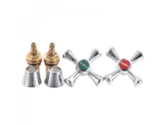 Ручки HAIBA SMES (с кранбуксами, пара) керамические