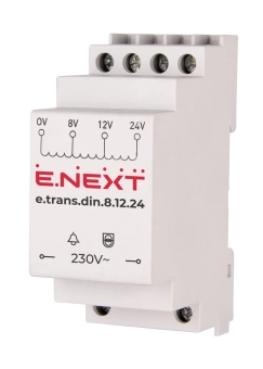 Трансформатор на DIN-рейку e.trans.din.8.12.24