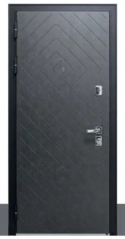 Дверь входная Premium 90 Buldoors 88*205см, Чёрный шёлк, R-правая, MDF Дуб Шале Серебро, 9P-125, MDF Ясень Riviera Ice