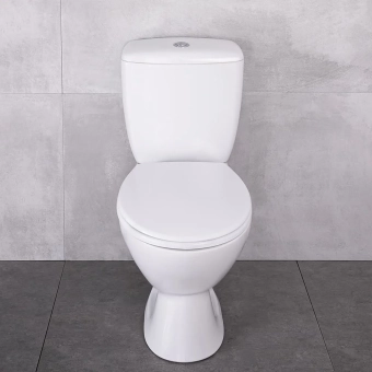 Унитаз Компакт CERSANIT - KASKADA, боковой подвод, горизонтальный, PP