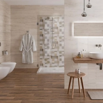 Плитка керамическая ELIRA 297*600  мм, глянцевая, бежевый, бетон