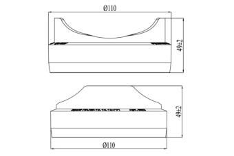 Патрубок Easy3, вертикальное подключение к трубе Д110мм из лотков Easy3 DN100