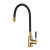 Смеситель для кухни с гибким носиком GLAMOUR BLACK / GOLD, Invena, Польша
