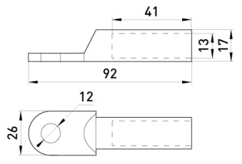 Медный кабельный наконечник e.end.stand.dt.b95