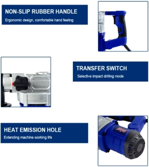 Перфоратор поршневой 1150Вт, SDS Plus 32мм, 0-920rpm, SALI 2132P