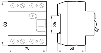 Выключатель дифференциального тока e.industrial.rccb.4.40.300, 4р, 40А, 300мА