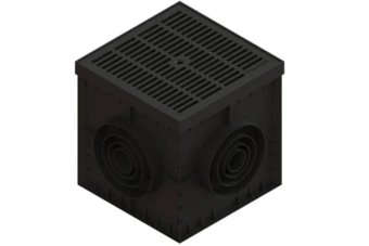 Решетка ливневая пластиковая PolyMax Basic для дождеприемника 300х300 A15 (280x280x23)