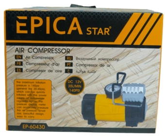 Насос автомобильный  електро 12V 140psi, EP-60430, Epica Star