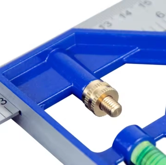 Стальная линейка с угольником из алюминия и пузырьковым уровнем FL-198DL, SALI