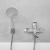 Смеситель для ванны на стену, с гарнитурой для душа и умывальника - MAT│ECO Серия SALMON - однорычажный, хром
