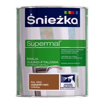 Масляно-фталевая эмаль SNIEZKA Supermal 0,8л, светлый горох