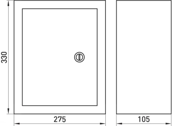 Шкаф e.mbox.stand.n.24.z (330х275х100), навесной, с замком, 24 модуля 