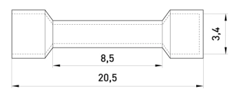 Гильза соединительная изолированная  4-6 кв.мм, желтая