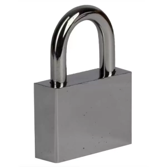 Замок навесной b70мм, чугунный, хромированный, дужка d10мм