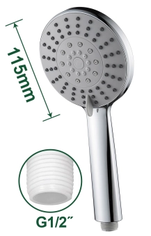 Комплект для душа  ABS Chrom 1/2" 1,5m 5 режимов  JDSHS3403 Jadever