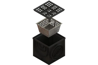 Решетка ливневая чугунная Basic для дождеприемника 400х400 С250 (390x390x66)