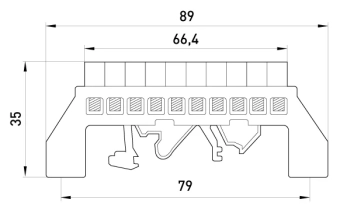 Шина нулевая e.bsi.pro.2.10 в изолированном корпусе универсальная