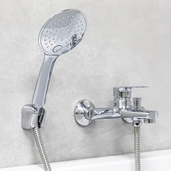 Смеситель для ванны с гарнитурой для душа - MAT│ECO Серия INDIGO - однорычажный, хром