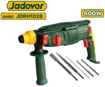 Перфоратор электрический 220V 800W; 2,5J; с быстросменным патроном; SDS plus; Jadever
