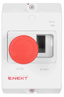 Корпус пластиковый e.mp.pro.box IP54 с кнопкой  "Стоп"