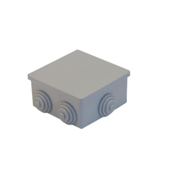 Распределительная коробка   80*80*40  6 гермоввода IP54 COURBI