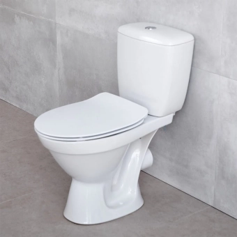 Унитаз Компакт CERSANIT - CERSANIA SIMPLE ON SLIM, нижний подвод, горизонтальный, микролифт DRP