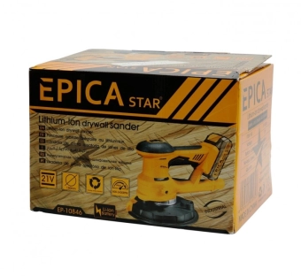 Шлифовальная машина электрическая ручная Li-Ion 21V, 150 мм, 800-2400 об/мин, EP-10846, Epica Star