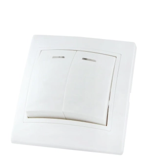 Выключатель 2P+LED 10A белый LUNA 1000kW