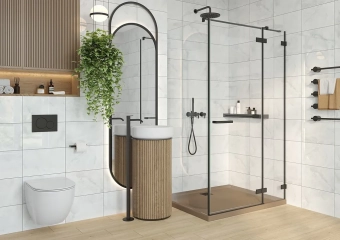 Плитка керамическая Ester Light Grey Glossy 250x400 мм Cersanit  Украина