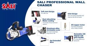 Профессиональный электроинструмент для резки стен – штроборез SALI, 2,6 кВт, Ø135 мм