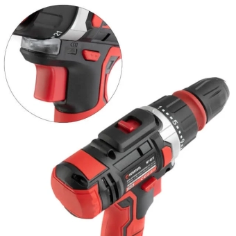 Дрель-шуруповерт Li-Ion 18V, 25Nm, 0-500/0-1500 об/мин, съёмный патрон, Intertools