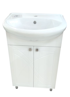 Шкаф под умывальник Aura + умывальник Riva белый 50cm
