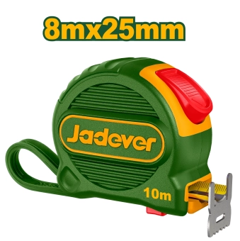 Рулетка строительная, стальная, корпус пластик 8m* 25mm JDMT2241 Jadever