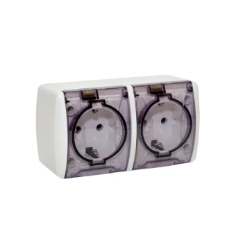 Розетка с крышкой Elmos 16 A 230 В белый