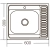 Кухонная мойка ZERIX Z6060L-06-160E (satin)