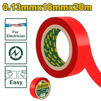 Лента электроизоляционная   PVC 0,13мм*18мм*20м красная Jadever