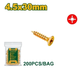 Шуруп для ДСП, дерева, с потаем, Posidriv; 4*20мм; 200шт в пакете; Jadever