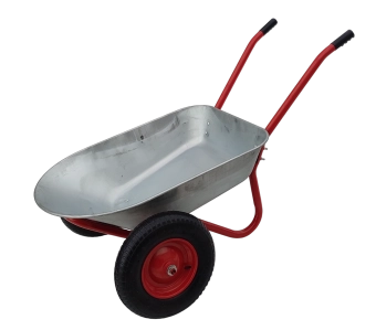 Тачка строительная (садовая) на двух колесах , оцинкованный кузов, 150kg 78L 