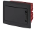 Корпус пластиковый на 12 модулей e.plbox.pro.w.12b.black встроенный, черный с непрозрачными дверями IP40