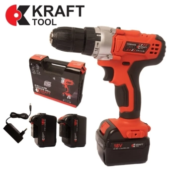 Шуруповерт на аккумуляторе 18 В, 2 Ач, Master KraftTool