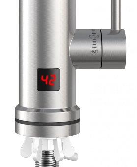 Проточный электрический водонагреватель, кран, THERMEX  JAM 3000, нержавейка (INOX)