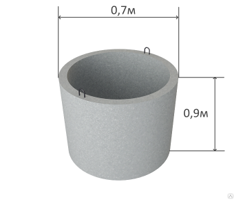 Кольцо железобетонное D=0.7m H=0.9m