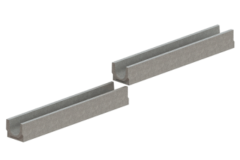 Лоток водоотводный BetoMax Bsic DN100 H125 с решеткой оцинкованной A15 (1000x140x125)